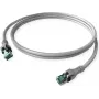 EasyLan DualBoot PushPull Cat.6a S/FTP Patch Cable 10m - Pilka