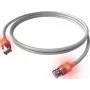 EasyLan DualBoot LED Patch Cable RJ45 S/FTP Cat.6A (Class EA) - su saCon kištuku - LSOH - Pilka - 7,5 m