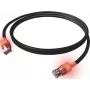 EasyLan DualBoot LED Patch Cable RJ45 S/FTP Cat.6A (Class EA) su SaCon jungtimi LSOH Juoda 7,5 M