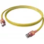 EasyLan DualBoot LED Patch Cable RJ45 S/FTP Cat.6A (Class EA) su saCon jungtimi - LSOH - Geltona