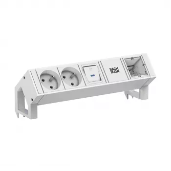 Bachmann DESK2 White 2x UTE 1x Switch 1x CM 0,2m RAL9010