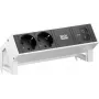 Bachmann DESK2 2x CEE 7/3 1x USB-C 45W 0.2m Stainless Steel Desk Power Module