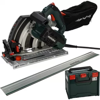 Metabo KT 66 BL + FS 160 Rankinis diskinis pjūklas 1200W bešepetėlis su kreipiamuoju bėgeliu