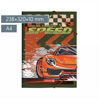 BRUNNEN Fast Wheels Dokumentų aplankas A4 Raudona/Žalia