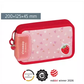 BRUNNEN Užpildytas pieštukų dėklas s'maepp Fruity Love Rožinė/Raudona 16 dalių, 20,0 x 4,5 cm (1049120522)