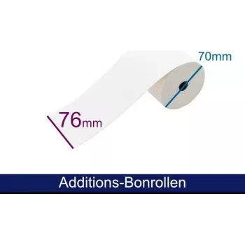ARTDEV 2 sluoksnių bekarbonis popieriaus ritinys 76mm x 25m baltas/geltonas smūginiams spausdintuvams