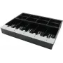 ARTDEV Cash Tray Insert, skirtas AC-4280 kasos stalčiui – 8 monetų skyriai, 5 banknotų skyriai, juoda