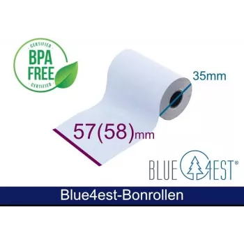 ARTDEV terminis ritinėlis - 57x35x12 mm B/D max./K baltas 14m Blue4est Blue Eco Paper su