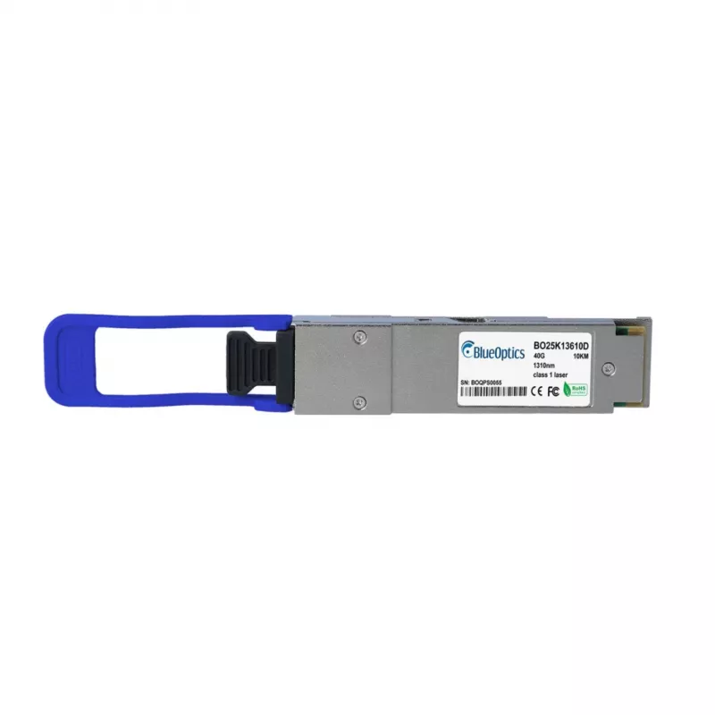 BlueOptics BO25K13610D suderinamas su Finisar FTL4C1QE2C QSFP+ siųstuvas-imtuvas, 40GBASE-LR4, LC Duplex, vienmodis, 10 km