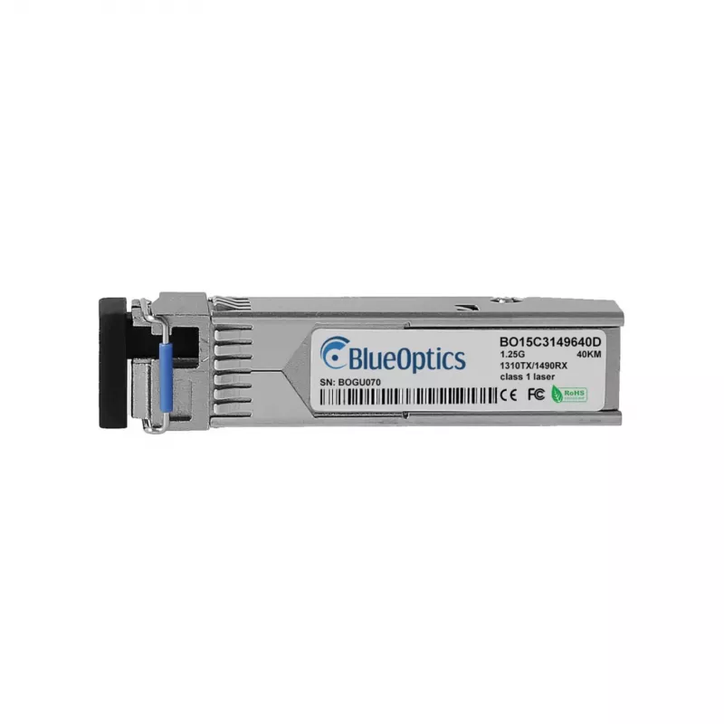 BlueOptics BO15C3149640D suderinamas SFP siųstuvas-imtuvas, skirtas TP-Link SFP-BXU34-40KM, 1000BASE-BX, LC Simplex, 40 km