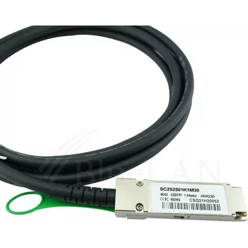 BlueOptics Compatible Maipu QSFP-STACK-10 BlueLAN QSFP Direct Attach Cable, 40GBASE-CR4, Ethernet/Infiniband QDR, 30AWG, 1 Meter (QSFP-STACK-10-BL)