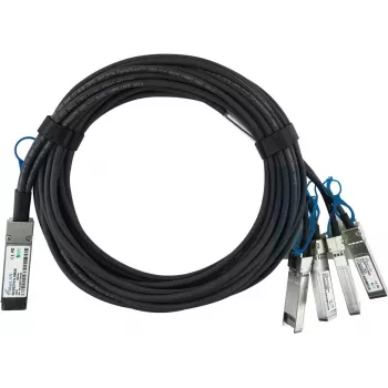 BLUEOPTICS suderinamas Supermicro CBL-NTWK-0988-Q28M3 BlueLAN pasyvus 100GBASE-CR4 QSFP28 į 4x25GBASE-CR SFP28 tiesioginio prijungimo atšakos kabelis, 3m, AWG26