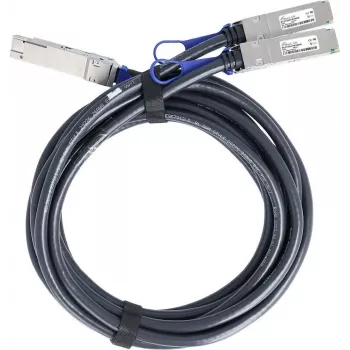 BlueOptics P08244-001 suderinamas BlueLAN QSFP56 į 2x QSFP56 pasyvus tiesioginio prijungimo šakotuvinis kabelis, 2m, AWG26