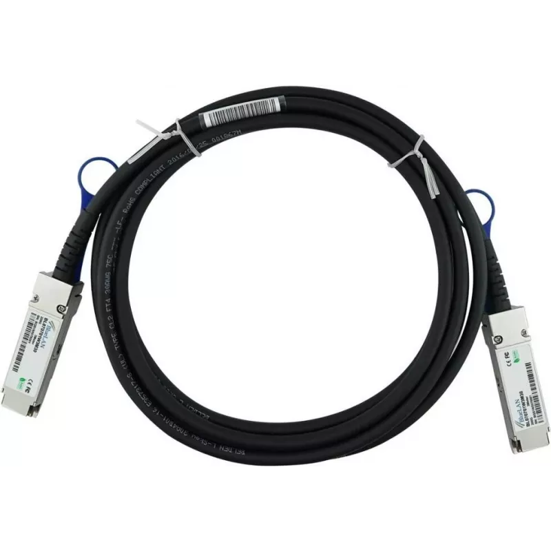 BlueOptics M-Series R5Z76-63001 Compatible BlueLAN DAC QSFP56 200GBASE-CR4 pasyvus varinis kabelis, 0,5 m, 30AWG