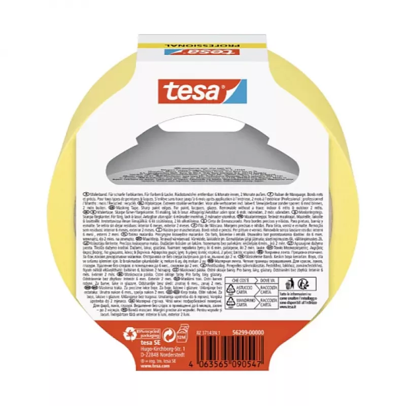 Tesa Professional dažytojo maskavimo juosta geltona 50 m x 30 mm 1 ritinys