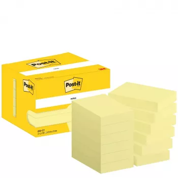 3M Post-it Original Lipnūs Lapeliai 76 x 51 mm Geltoni 12 Paketų