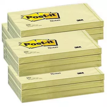 3M Post-It Super Sticky Notes 655-CY, stačiakampiai, kanarėlių geltonumo, 127 mm x 76 mm, 90 lapelių, PEFC sertifikuoti