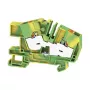 Weidmüller AITB 6 BB 2C PE Apsauginis įžeminimo gnybtų blokas, PUSH IN, 6 mm², 41 A, 800 V, žalia/geltona