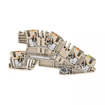 Weidmüller AITB 2.5 BB L-L-PE Montažinis gnybtų blokas, PUSH IN, 3 potencialai, 2,5 mm², juodas
