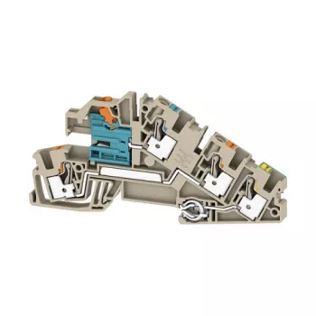 Weidmüller AITB 4 BB NDT-L-PE Montažinis gnybtų blokas, PUSH IN, 4 mm², pilkas