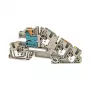 Weidmüller AITB 4 BB NDT-L-PE Montažinis gnybtų blokas, PUSH IN, 4 mm², pilkas