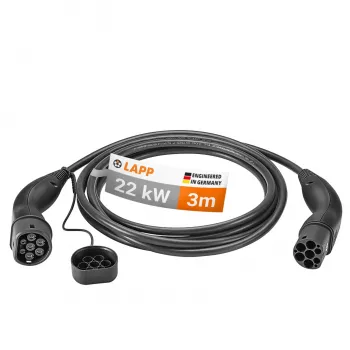 Lapp Mobility Type 2 EV įkrovimo kabelis 22 kW 3 m juodas