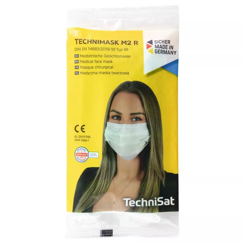 TECHNIMASK M2 R Medicininė veido kaukė IIR tipo, 50 vnt., mėlyna