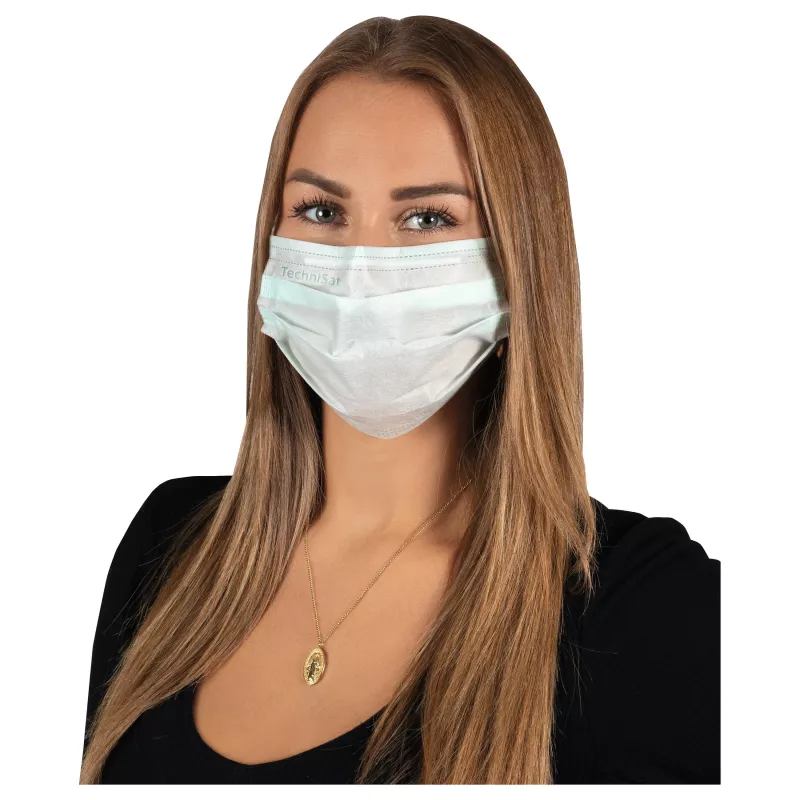 TECHNIMASK M2 R Medicininė veido kaukė IIR tipo, 50 vnt., mėlyna