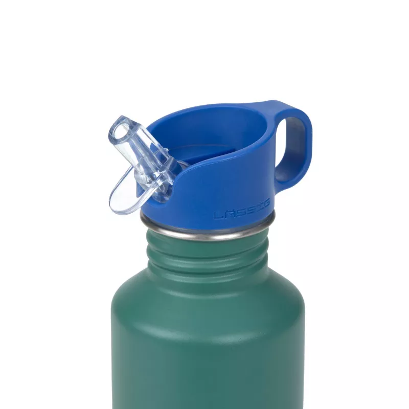 Lassig Nerūdijančio plieno butelis su snapeliu ir rankena 500 ml Little Gang Rainbow Green