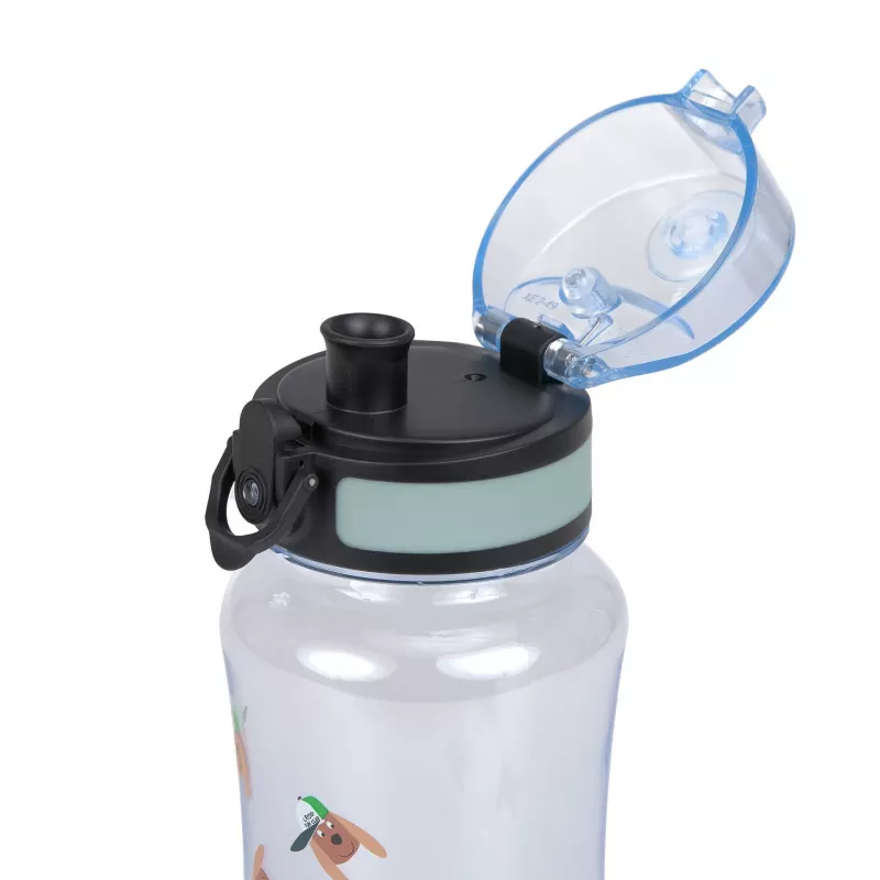 LASSIG Tritan gertuvės butelis 420 ml Tiny Team Dog Mint/Blue