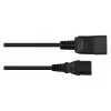 Kabelmeister Power Extension Cable C20 to C13, Black, 1.0m