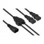 Kabelmeister Y Power Splitter Cable C14 to 2x C13, 0,2m, juoda