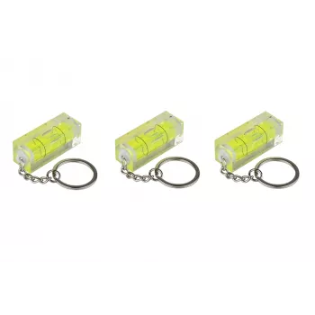 Kabelmeister Mini Spirit Level su raktų pakabuko žiedu - 3 vnt. rinkinys