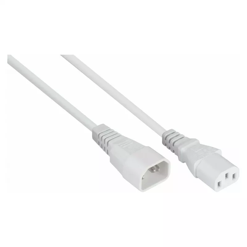 KABELMEISTER IEC C14 į C13 maitinimo ilginimo laidas 1m baltas