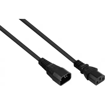 Kabelmeister Power Extension Cable C14 to C13 Black 0.5m