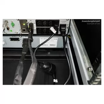Kabelmeister Power Cord C14 to Schuko Female Black 0.5m
