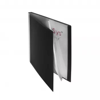 FolderSys Display Book A4 Black with 20 Sleeves
