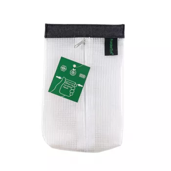 FolderSys SnapBag DIN A6 Skaidrus Perregimas PVC-Neturi Dokumentų Dėklas su Juoda Siūle