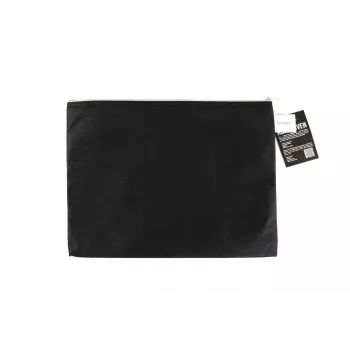 FolderSys A4 užtrauktuku užsegamas maišelis juodas nepermatomas neaustinis PP 270 x 350 mm