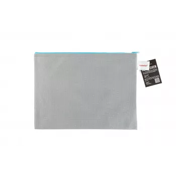 FolderSys A4 užtrauktuku užsegamas maišelis pilkas, nepermatomas, neaustinis PP, 270 x 350 mm