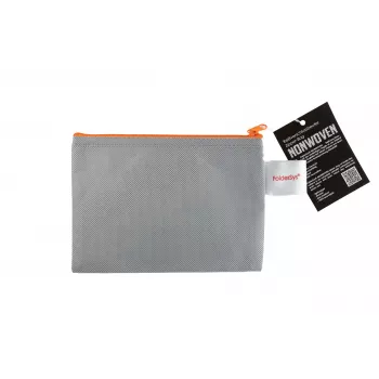 FolderSys užtrauktuku užsegamas dėklas A6 pilkas nepermatomas neaustinio PP 125 x 180 mm