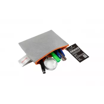 FolderSys užtrauktuku užsegamas dėklas A6 pilkas nepermatomas neaustinio PP 125 x 180 mm