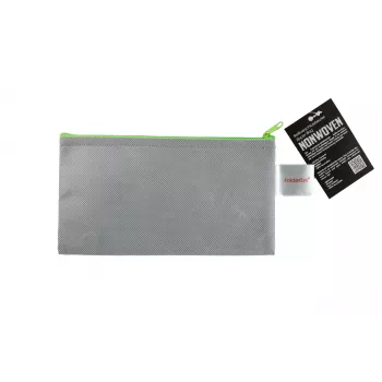 FolderSys užtrauktuku užsegamas dėklas DL pilkas nepermatomas neaustinio PP 120 x 220 mm