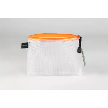 FolderSys maišelis su užtrauktuku permatomas/oranžinis 0,28 mm A6 1 vnt.