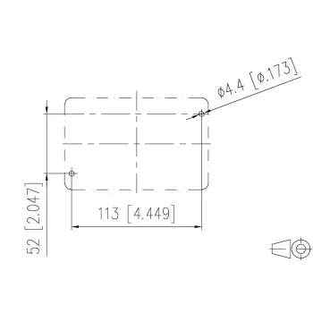 METZ CONNECT 1401010620ME pramoninė Ethernet lizdų dėžutė, pilka, metalinė, IP67, 124x78x57 mm