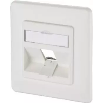 METZ CONNECT Keystone 1-Port Flush-Mount Wall Outlet Pure White (RAL 9010) 130B20D11002KE