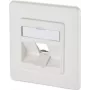 METZ CONNECT Keystone 1-Port Flush-Mount Wall Outlet Pure White (RAL 9010) 130B20D11002KE