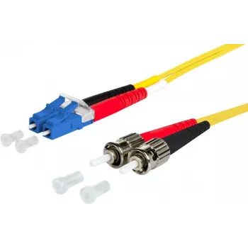 METZ CONNECT OpDAT Patch Cable OS2 LC Duplex to 2x ST Singlemode 1m Yellow I-V(ZN)H