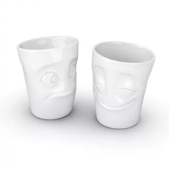 FIFTYEIGHT PRODUCTS FIFTYEIGHT 350ml Puodelis - Amused & Bewildered Baltas