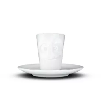 FIFTYEIGHT PRODUCTS Espresso puodelis su rankena 80 ml - Lecker White